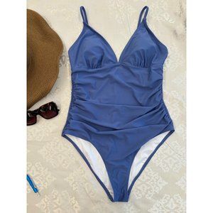 CUPSHE Women's V-Neck, Tummy Control One Piece Swimsuit